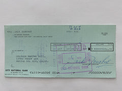Jack Donohue signed check