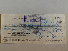 Bruce Dern signed check
