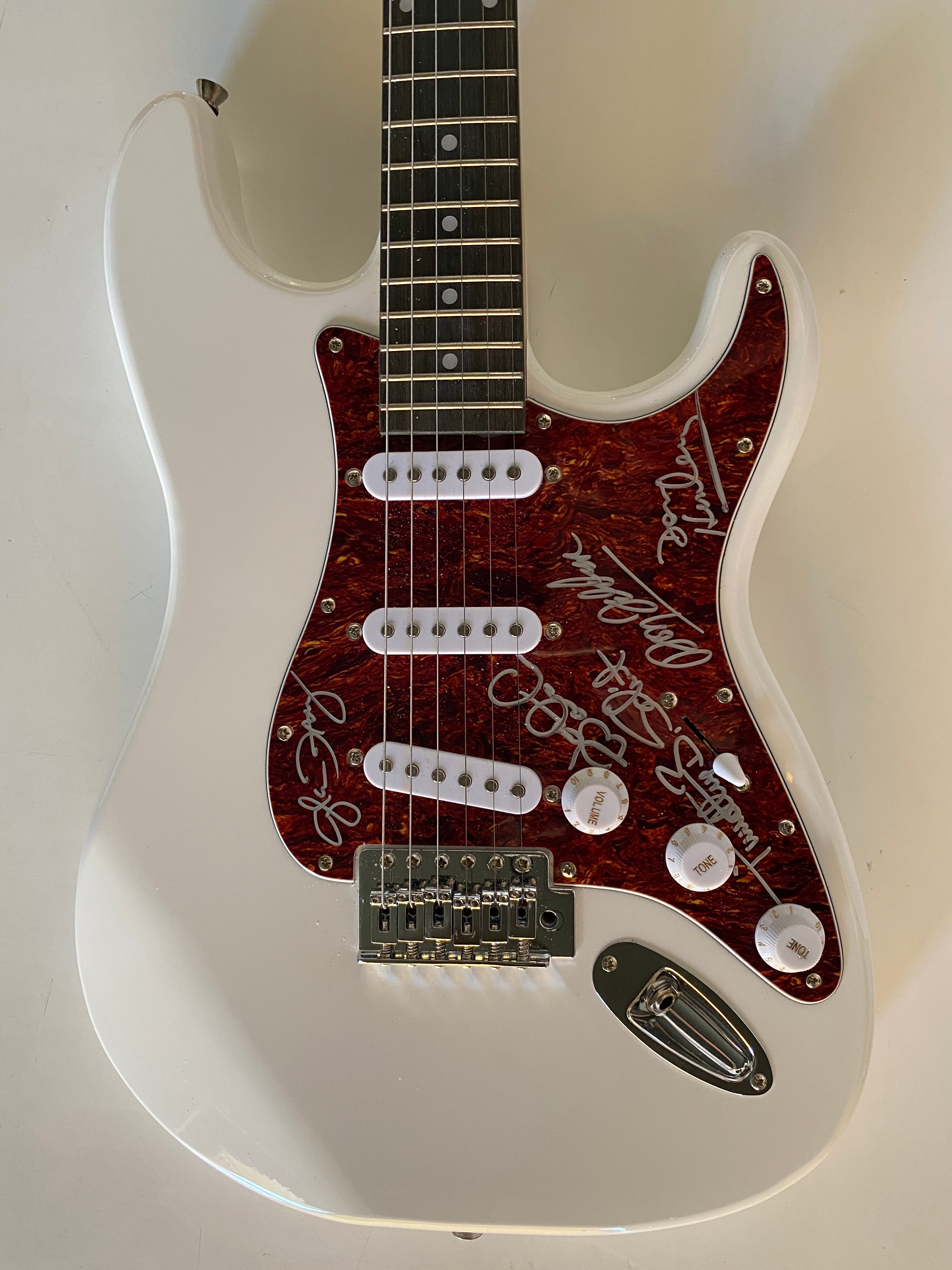 The Eagles band signed guitar