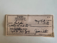 Jessica Walter signed check