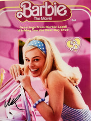 Barbie Margot Robbie signed movie photo