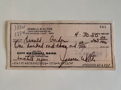 Jessica Walter signed check