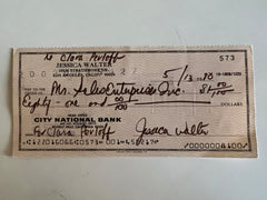 Jessica Walter signed check