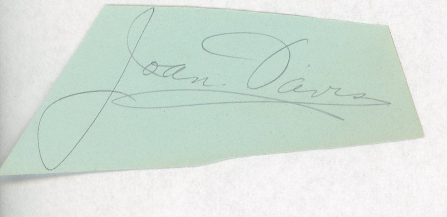Joan Davis original signature
