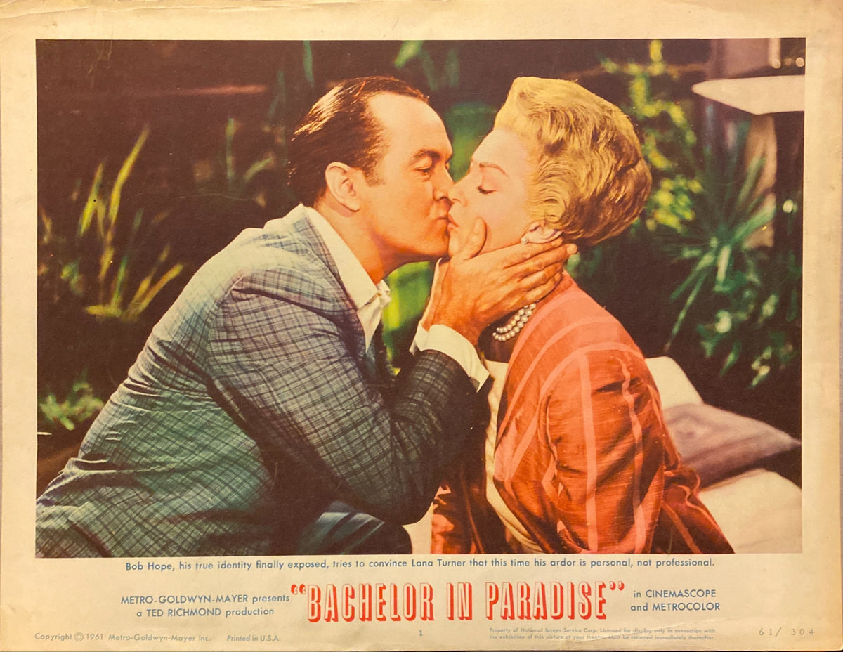 Bob Hope and Lana Turner "Bachelor in Paradise" original Lobby Card