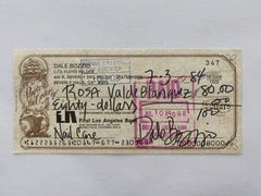 Dale Bozzio signed check
