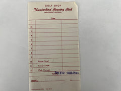 Desi Arnaz signed Thunderbird Country Club Receipt