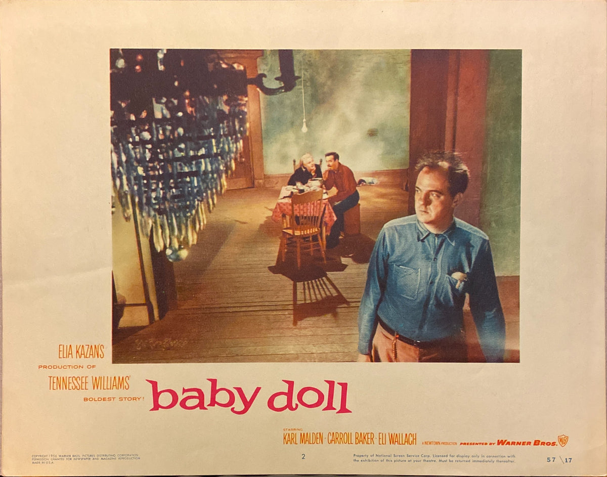 Carroll Baker, Karl Malden, and Eli Wallach "Baby Doll" original Lobby Card