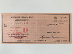 Doctor Zhivago Julie Christie signed check