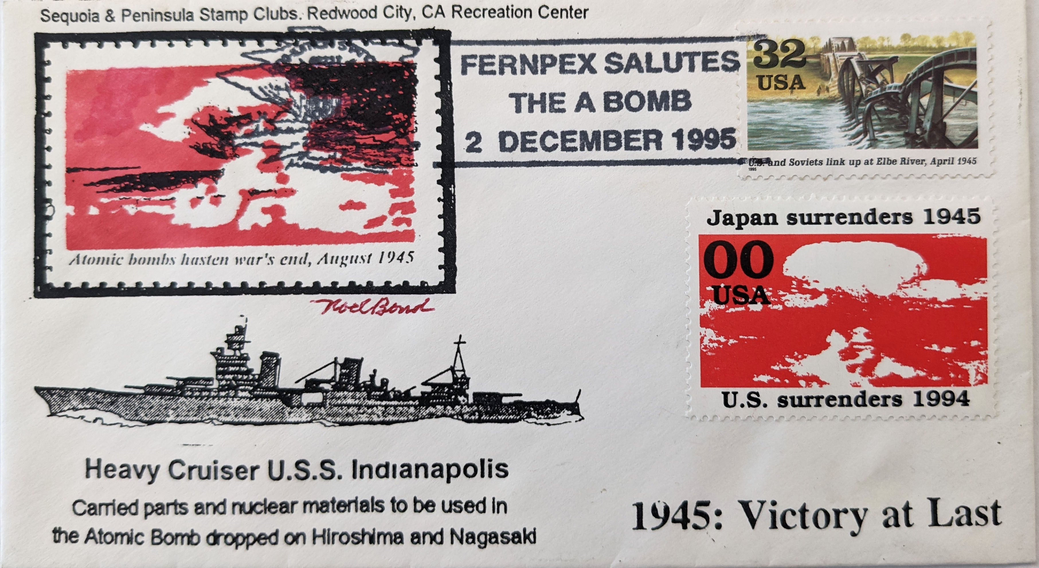 WWII 1945: Victory at Last - 50th Anniversary First Day Cover - 1995