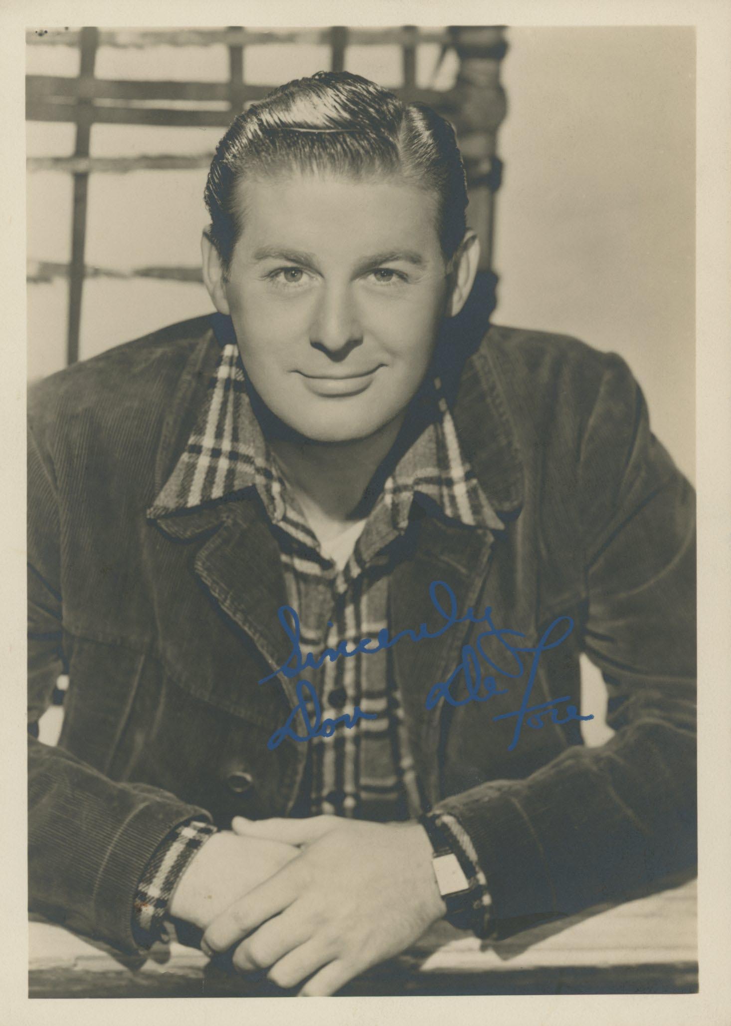 The Adventures of Ozzie And Harriet Don Defore signed photo
