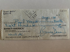 Bruce Dern signed check