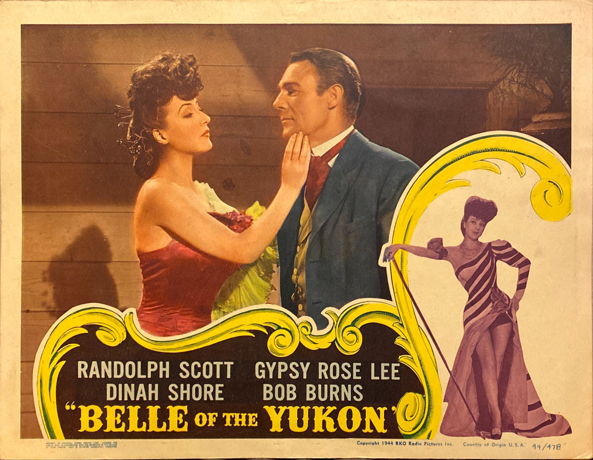 Randolph Scott and Gypsy Rose Lee "Belle of the Yukon" original Lobby Card