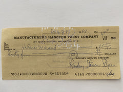 Rod Steiger signed check