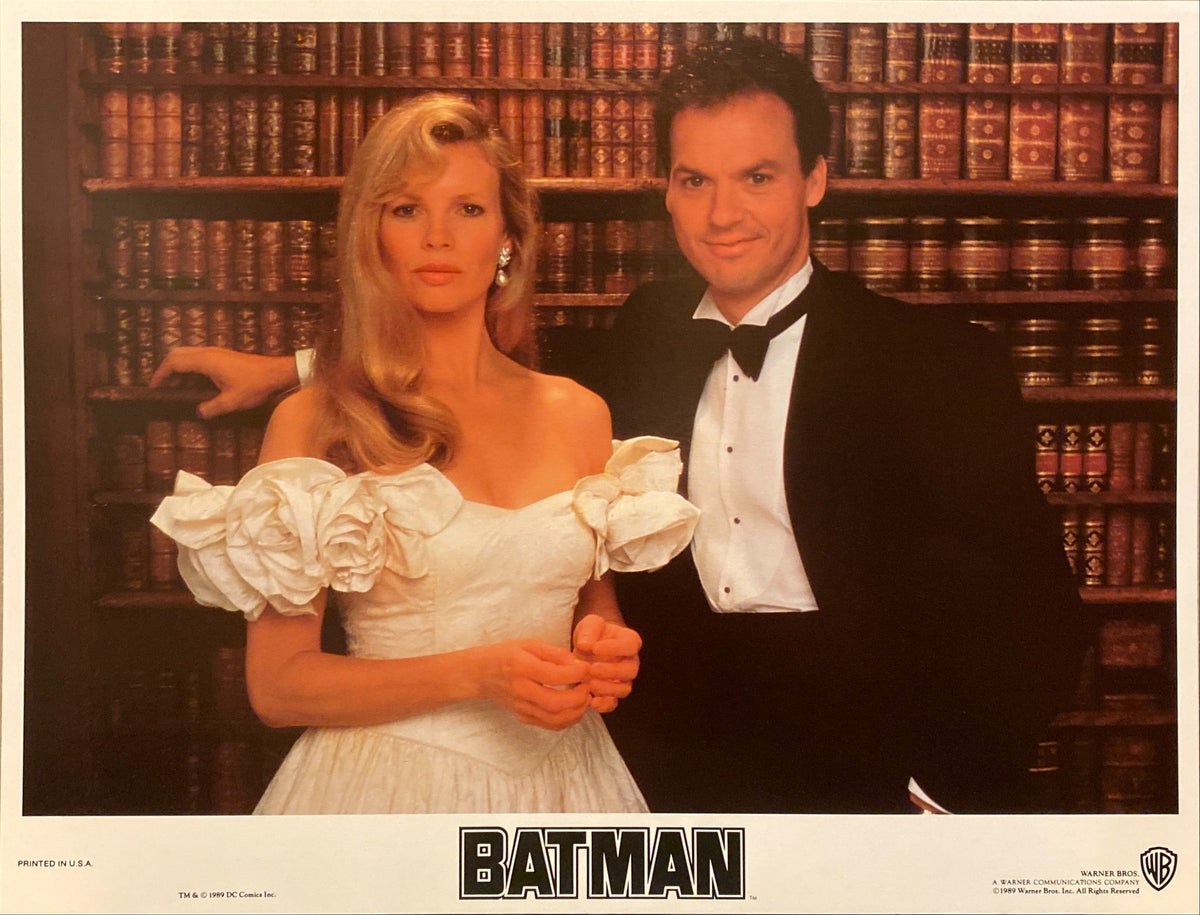 Michael Keaton, Jack Nicholson, and Kim Basinger "Batman" original Lobby Card