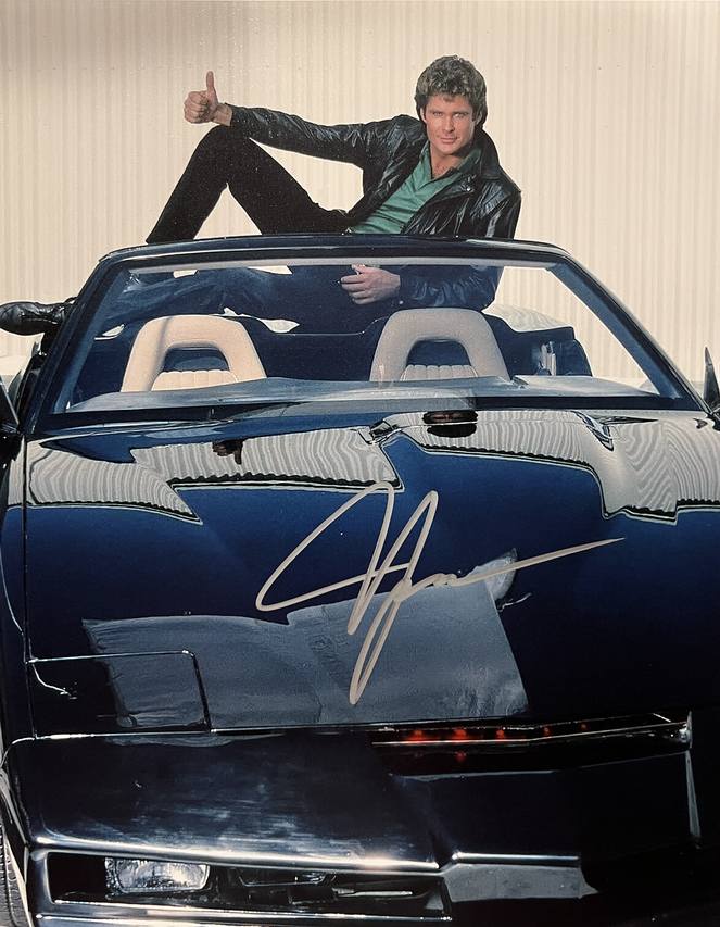 Knight Rider David Hasselhoff signed  photo