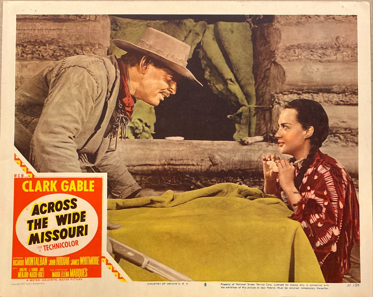 Clark Gable "Across the Wide Missouri" Lobby Card