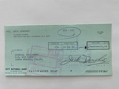 Jack Donohue signed check