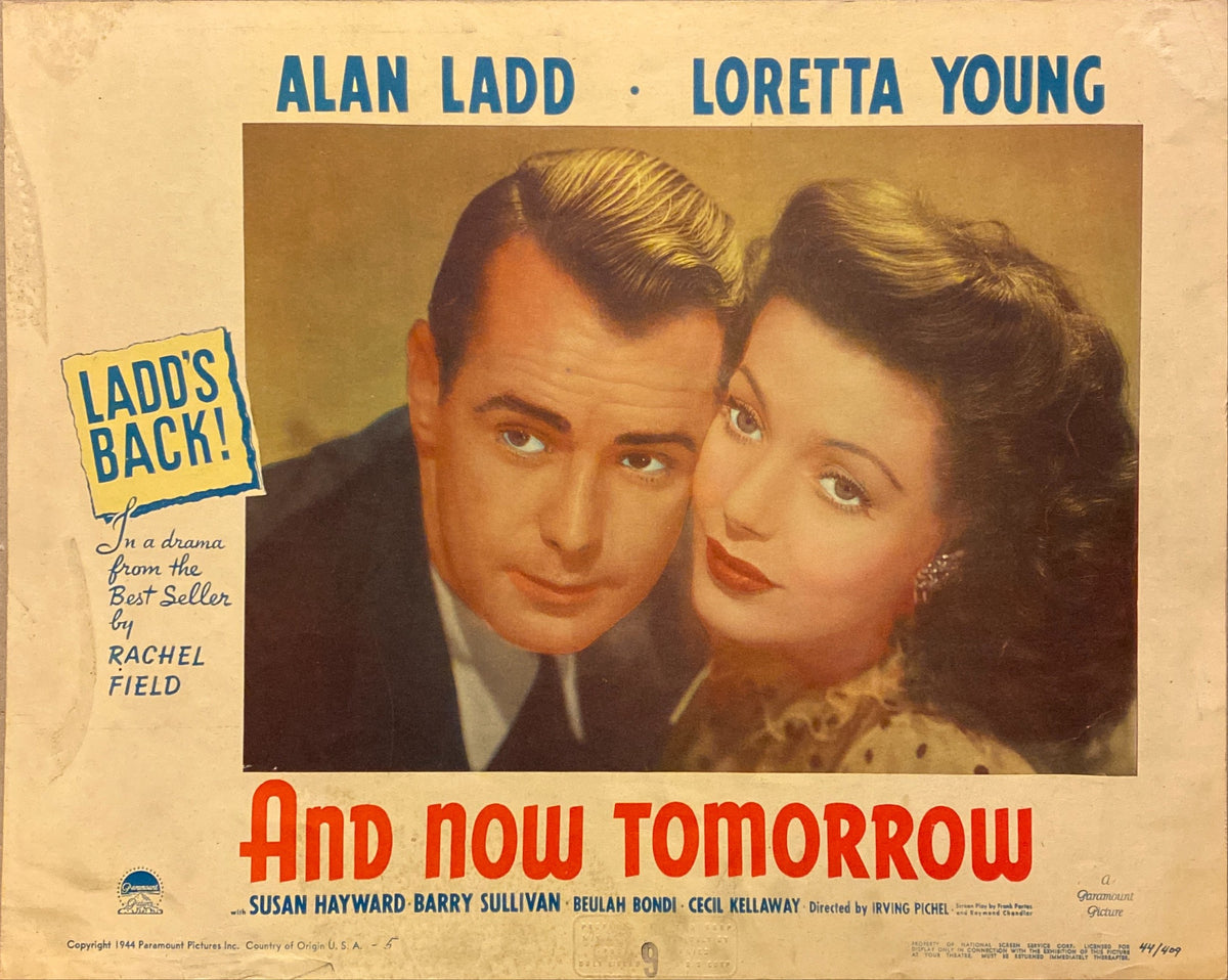 Alan Ladd and Loretta Young "And Now Tomorrow" original lobby card