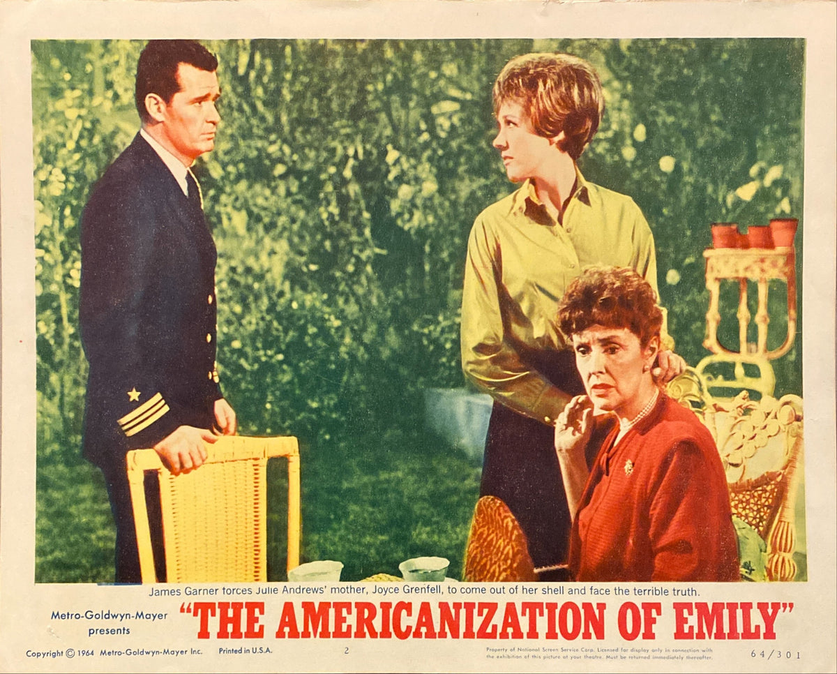 James Garner, Julie Andrews, and Joyce Grenfell "The Americanization of Emily" Lobby Card
