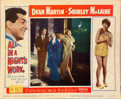 Dean Martin and Shirley MacLaine "All in a Night's Work" Lobby Card