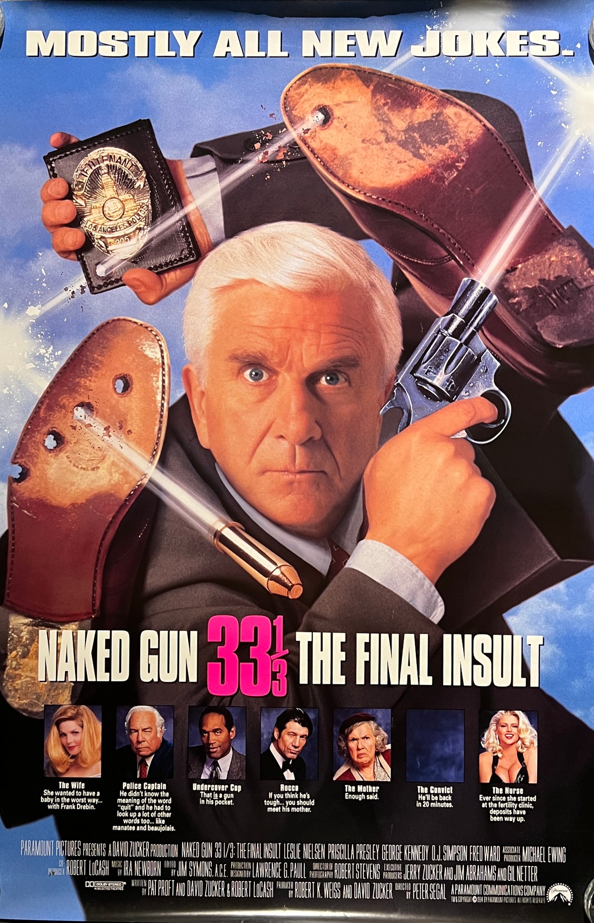 Naked Gun 33 1/3 The Final Insult 1994 original movie poster