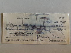 Bruce Dern signed check