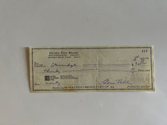 Gloria Pall signed check