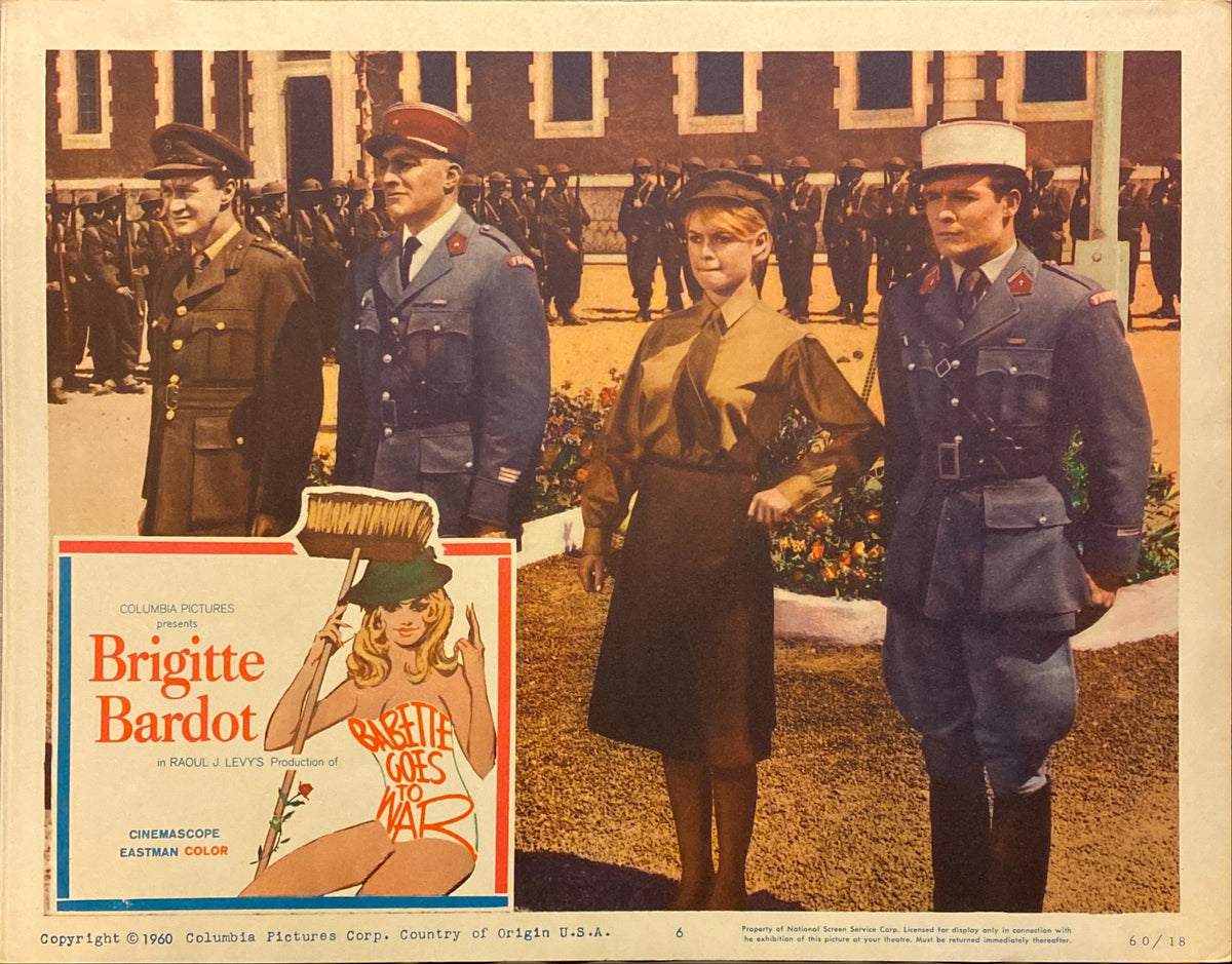Brigitte Bardot "Babette Goes to War" original Lobby Card