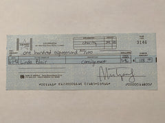 Linda Blair Star Wares consignment signed check