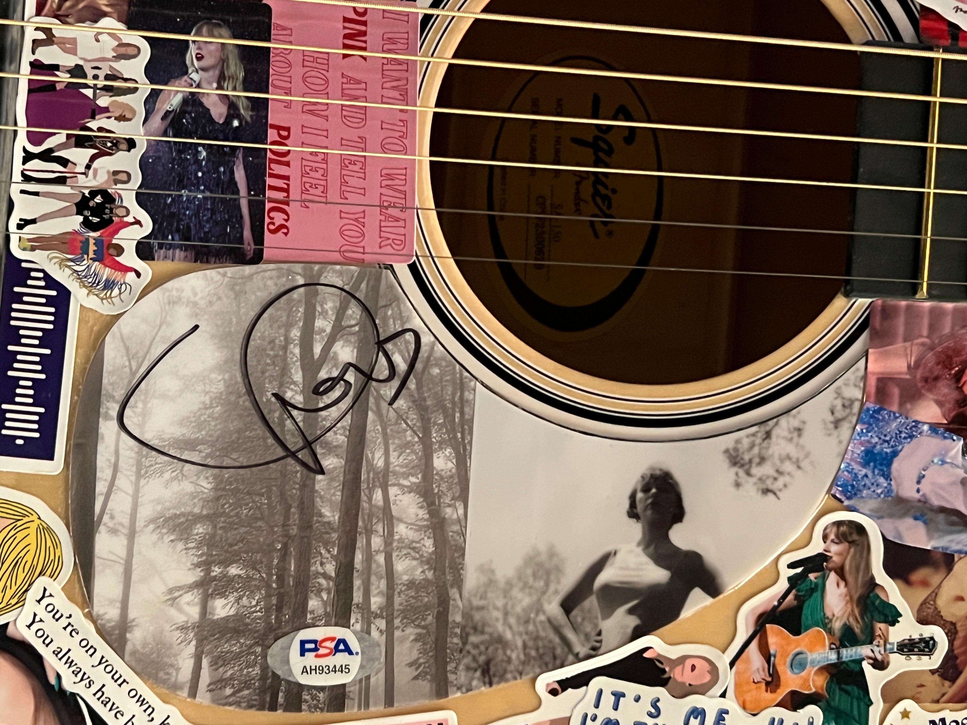 Taylor Swift one of a kind signed acoustic guitar. PSA authenticated