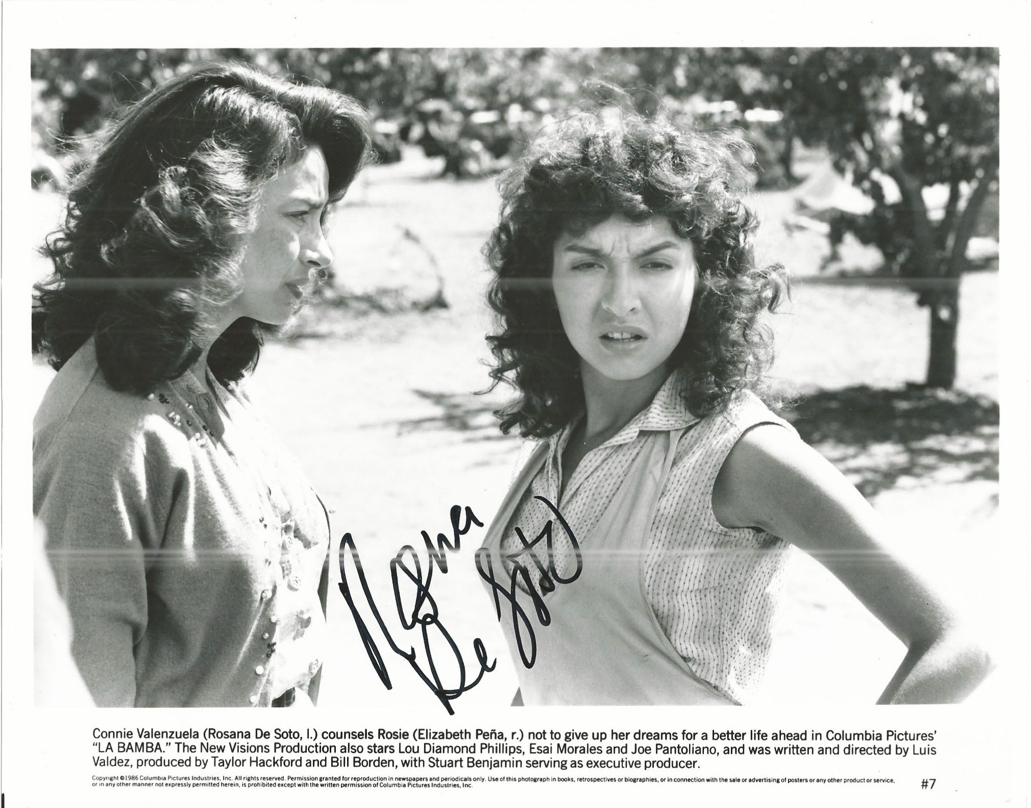 La Bamba Rosana DeSoto signed photo