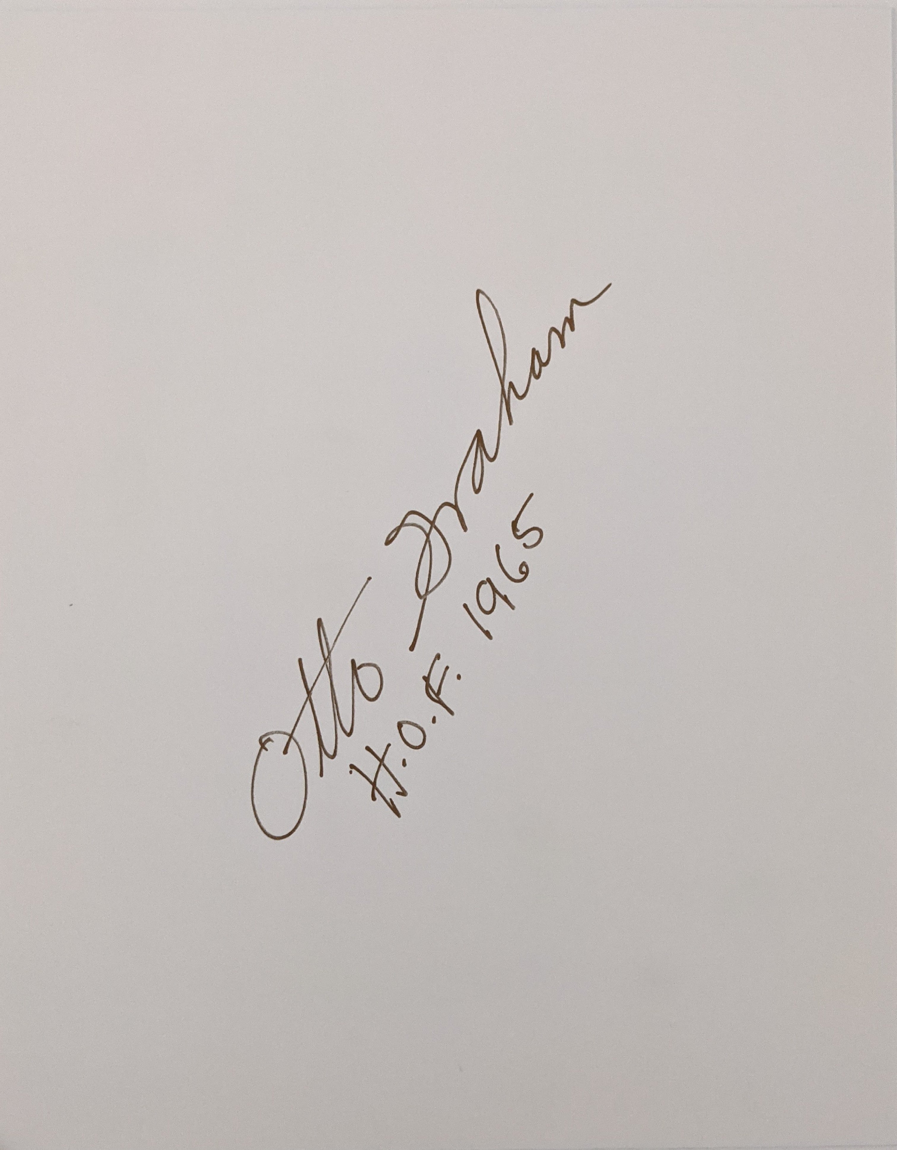 NFL Hall Of Famer Otto Graham Autograph