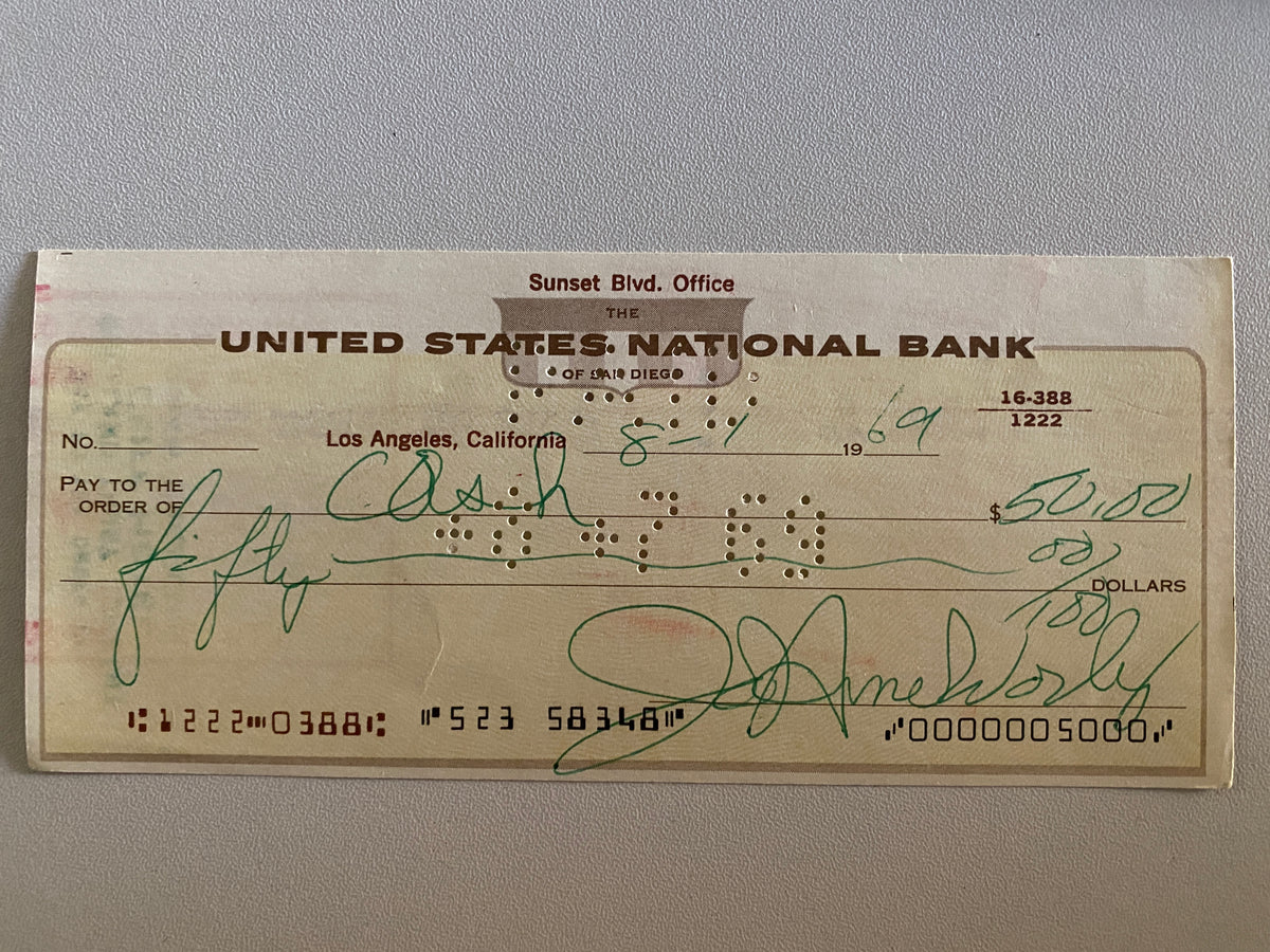 JoAnne  Worley signed check