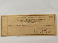 Walter Winchell signed check