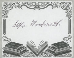 Stephen Woodworth signed bookplate