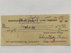 Rod Steiger signed check