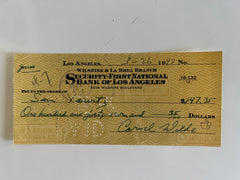 Cornel Wilde signed check