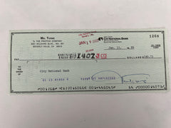 Mel Torme signed check