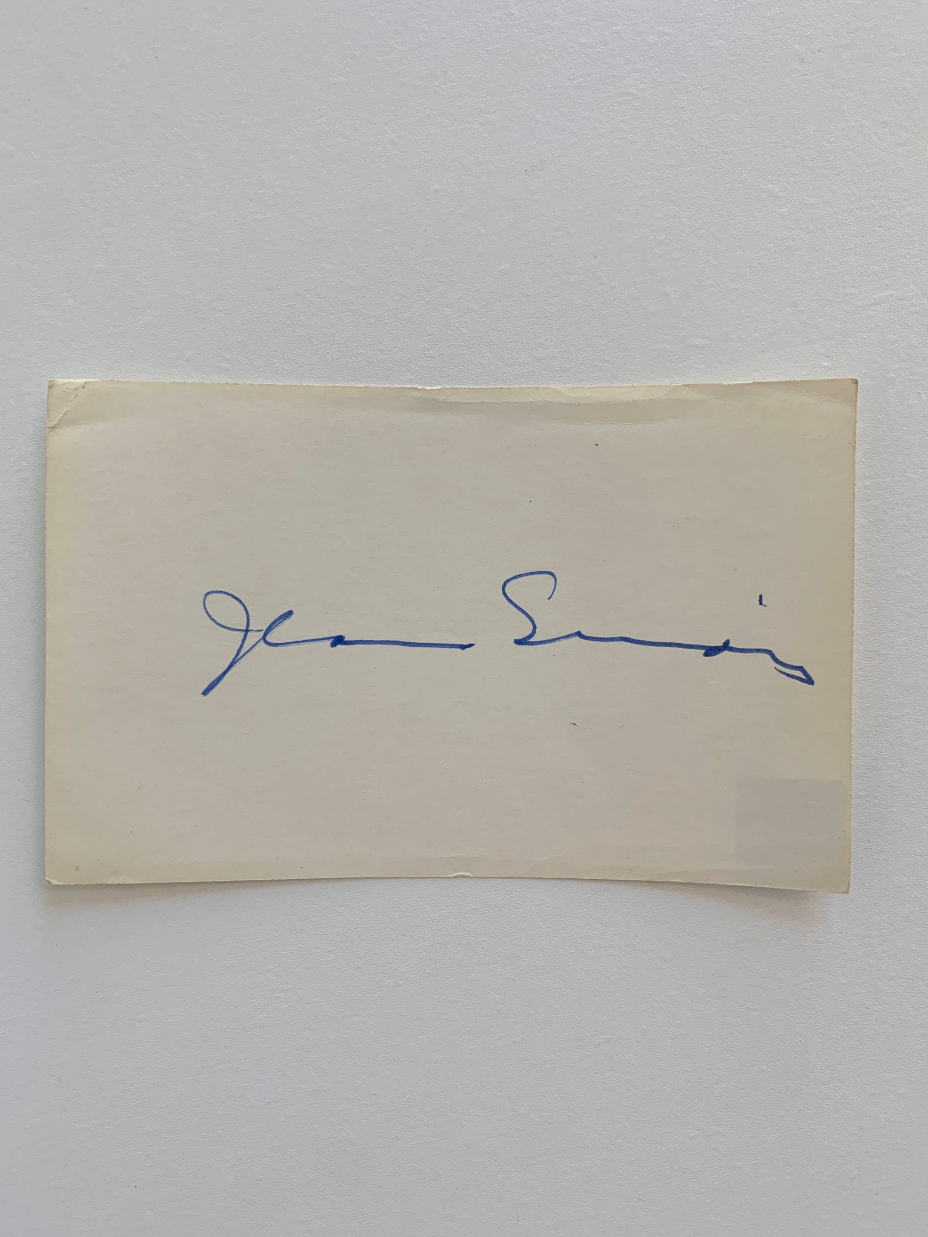 Spartacus Jean Simmons original signature