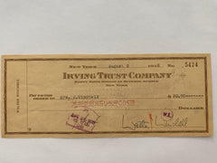 Walter Winchell signed check