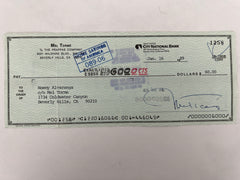 Mel Torme signed check