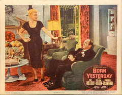 Judy Holliday, William Holden, and Broderick Crawford "Born Yesterday" original Lobby Card