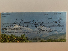 Bruce Dern signed check