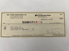 Mel Torme signed check