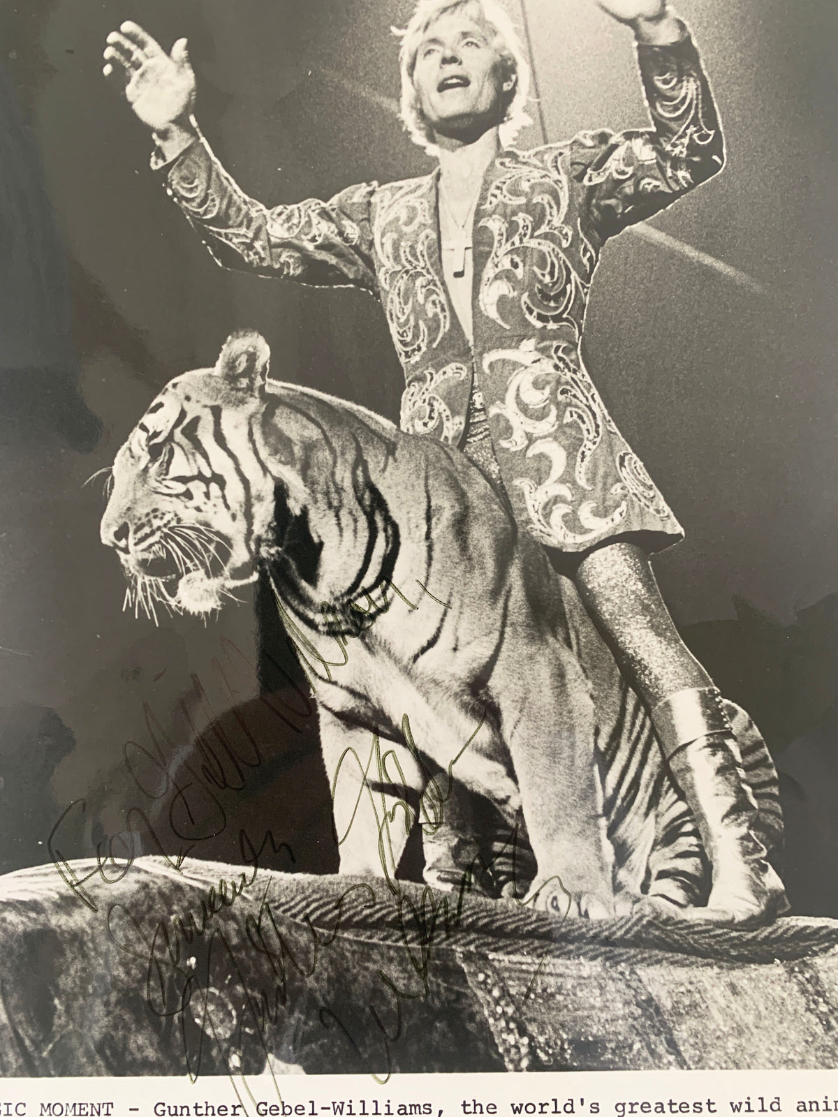 Ringling Brothers Circus Gunther Gebel-Williams signed photo