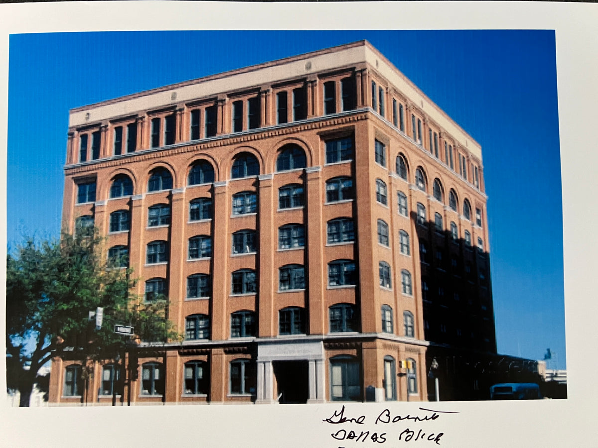 JFK Assassination Dallas Police Officer Gene Barnett signed photo