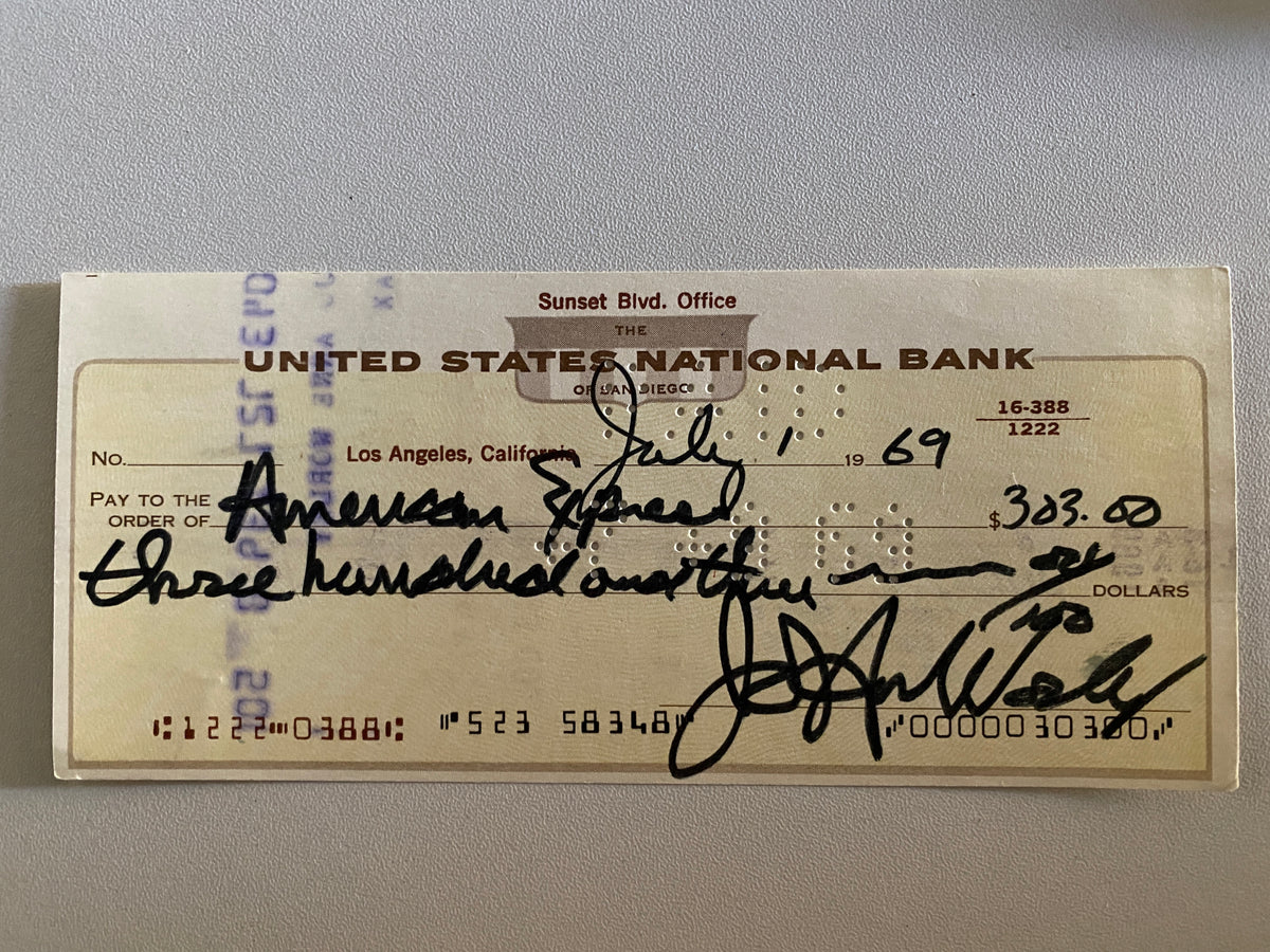 JoAnne  Worley signed check