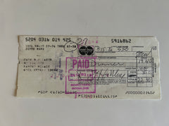 Zeppo Marx signed receipt