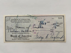 George Englund signed check